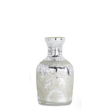 K & K Interiors Mini Silver Mercury Glass Etched Bud Vase - 4.75"