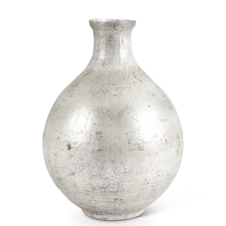K & K Interiors Antique Gray Glazed Vase - 11"