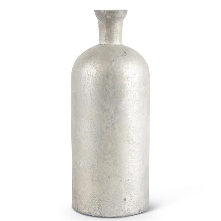 K & K Interiors Antique Gray Glazed Vase - 13.25"