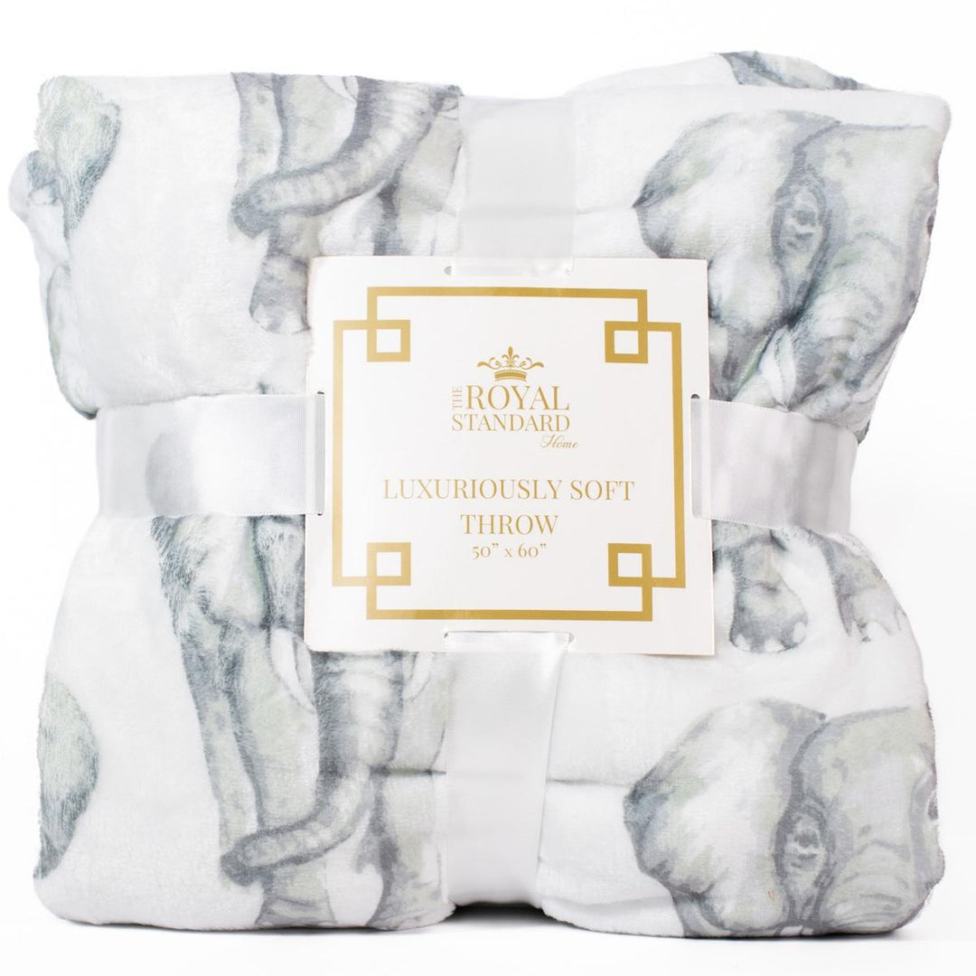 TRS Elephant Stomp Throw - Grey/White