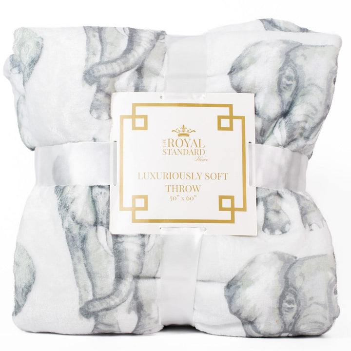 TRS Elephant Stomp Throw - Grey/White