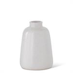 K & K Interiors White Stoneware Vase - 5"