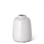 K & K Interiors White Stoneware Vase - 5.25"