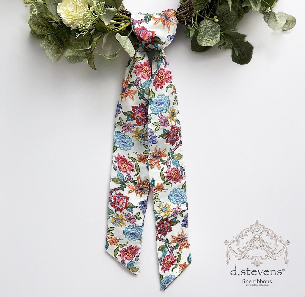 d. stevens Poplin Mix Colorful Floral Sash Pink/Blue/Yellow
