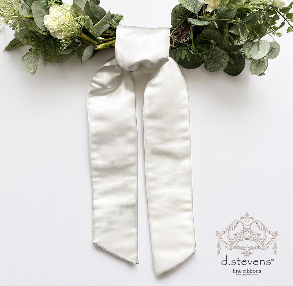 d. stevens Satin Sash Winter White