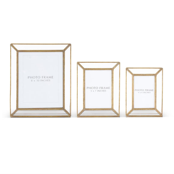K & K Interiors Clear Glass Panes & Gold Metal Photo Frame - 4
