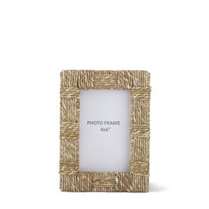 K & K Interiors Jute Woven Photo Frame - 7.75"