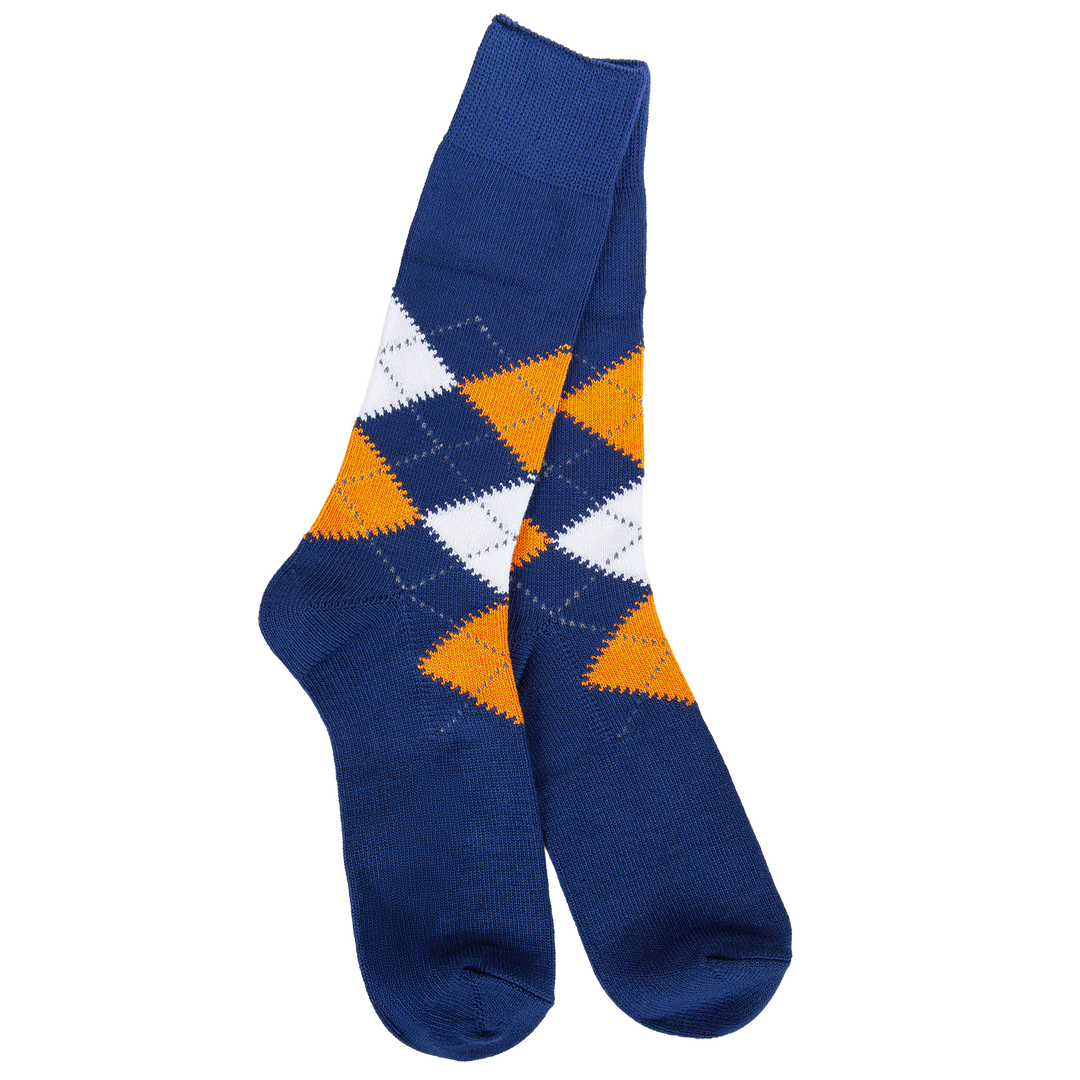 World's Softest Socks 1902 Metro Argyle Crew - Navy
