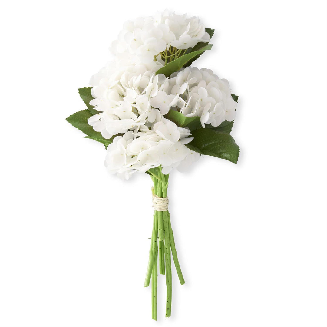 K & K Interiors Real Touch Bundle - White Hydrangea (6 Stem)
