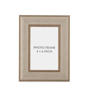 K & K Interiors Gold Linen Photo Frame - 8.75"