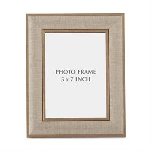 K & K Interiors Gold Linen Photo Frame - 9.75"