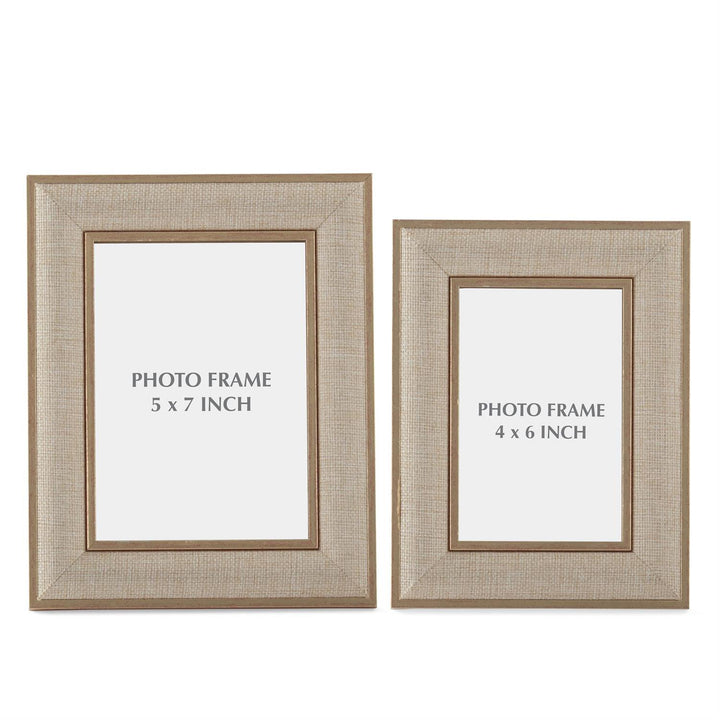 K & K Interiors Gold Linen Photo Frame - 9.75"