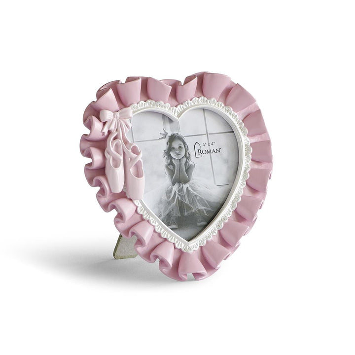 Roman Pink Ballet Heart Frame - 4x4 Photo