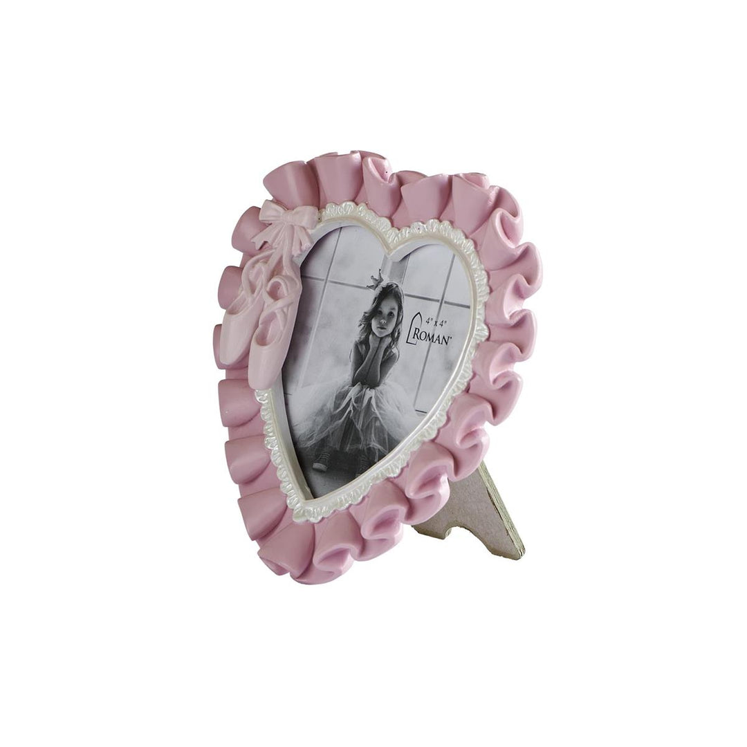 Roman Pink Ballet Heart Frame - 4x4 Photo