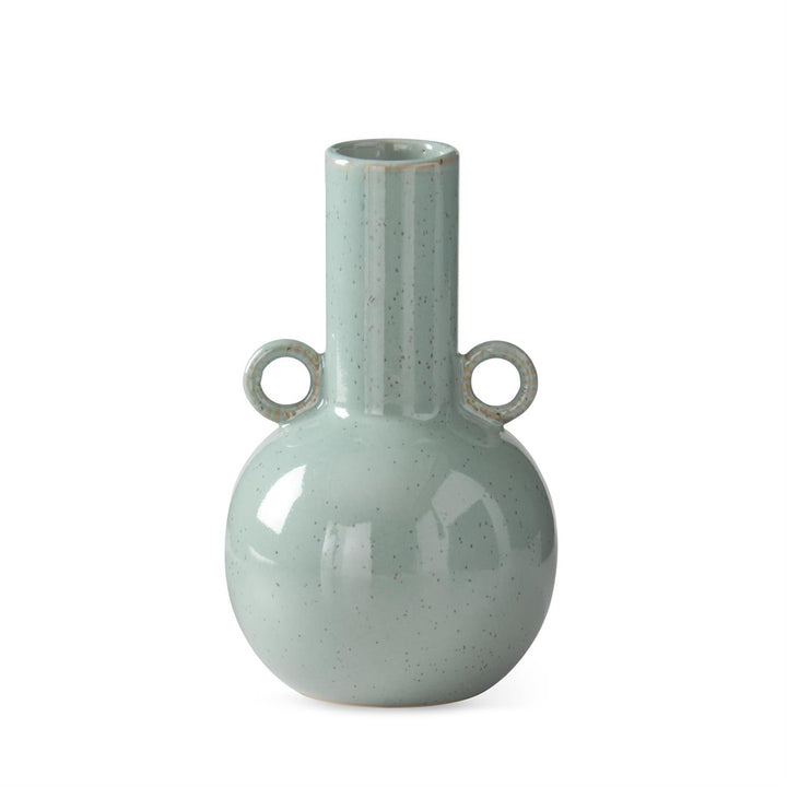 K & K Interiors Robin Egg Blue Speckled Vase - 7"