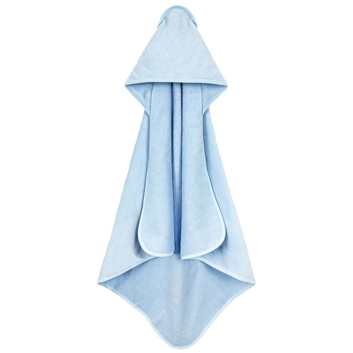 Turkish Cotton Velour Hooded Baby Towel - Blue