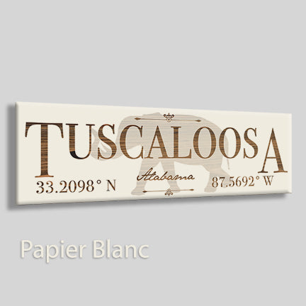 Fire & Pine Tuscaloosa Printed Paper Blanc City Coordinates Board