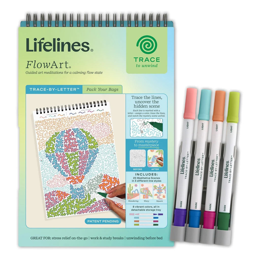 Lifelines FlowArt® - Trace-By-Letter - Pack Your Bags