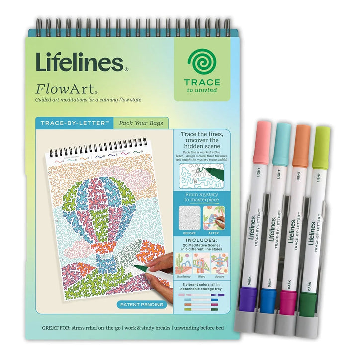 Lifelines FlowArt® - Trace-By-Letter - Pack Your Bags