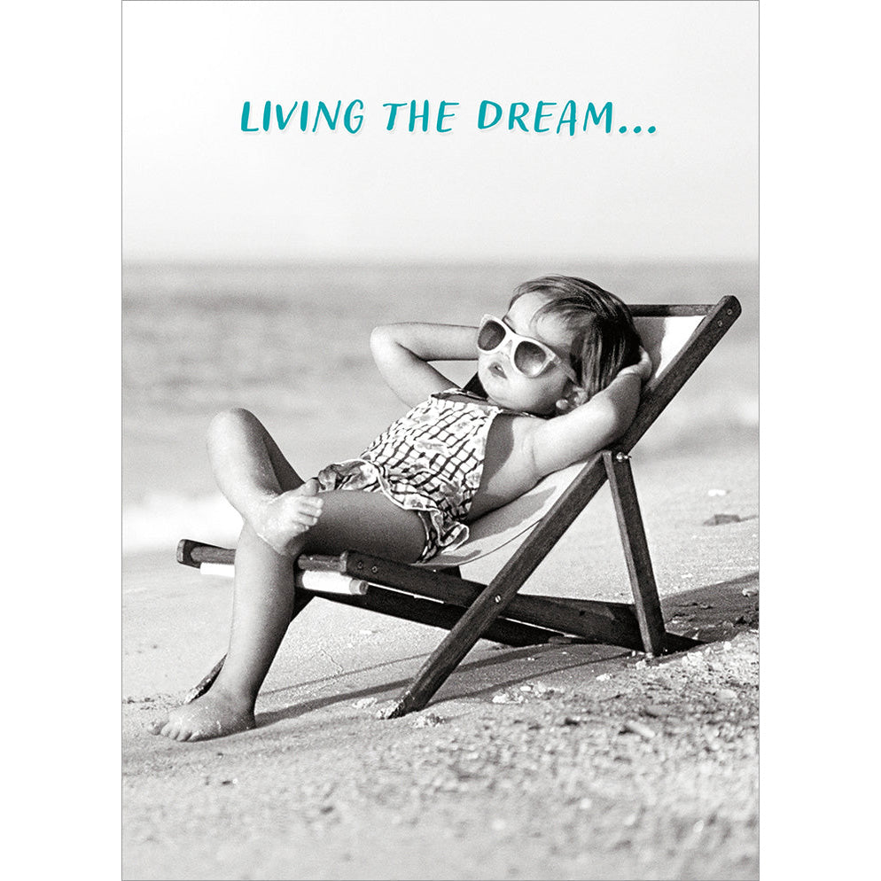 Avanti Press Little Kid Relaxing on Beach Birthday Card