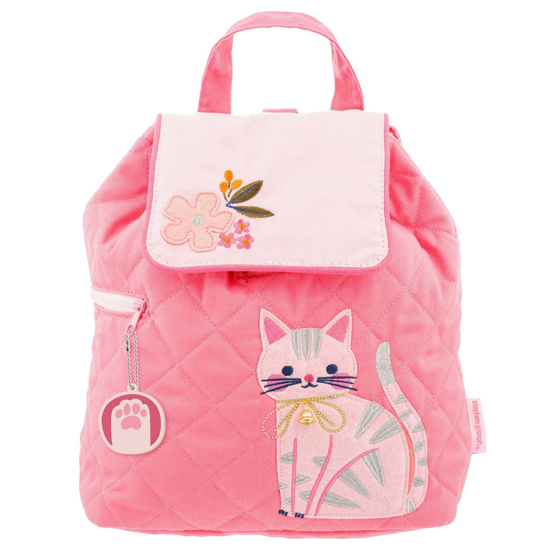 Stephen Joseph Quilted Backpack - Pink Cat