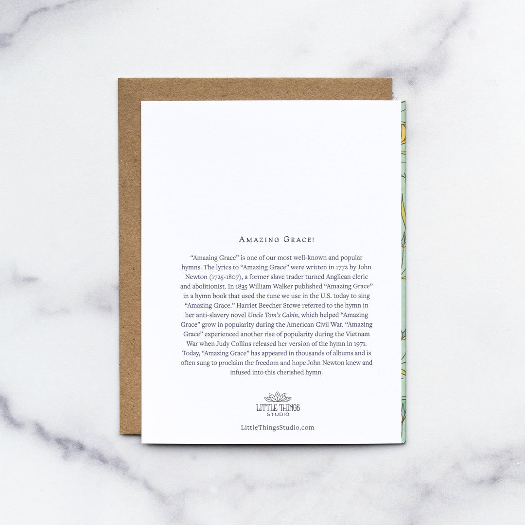 Little Things Studio Amazing Grace Hymn Greeting Card