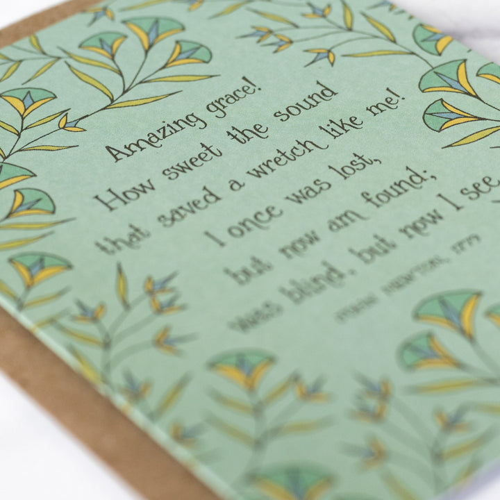 Little Things Studio Amazing Grace Hymn Greeting Card