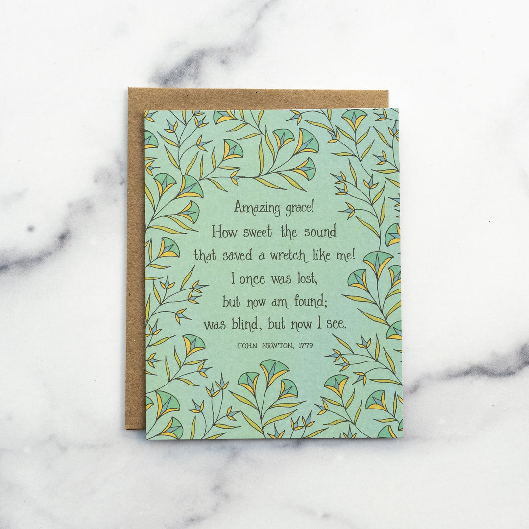 Little Things Studio Amazing Grace Hymn Greeting Card