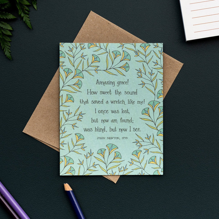 Little Things Studio Amazing Grace Hymn Greeting Card