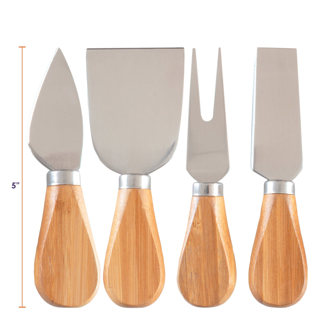 Totally Bamboo 4-Piece Cheese Tool Set