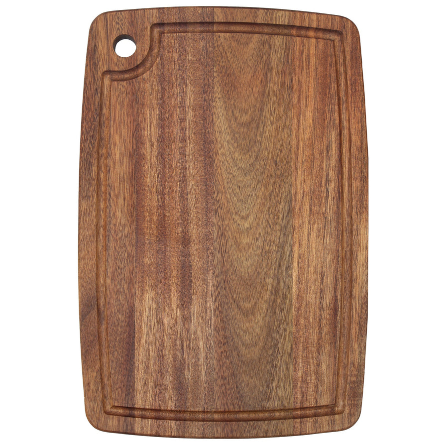 IHI Acacia Wood Rectangular Butcher Block w/Juice Groove