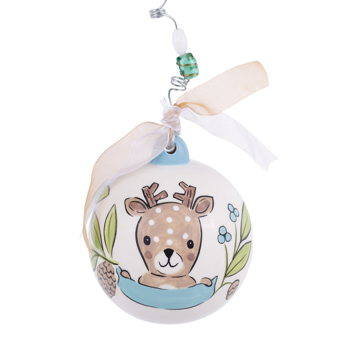 Glory Haus Baby Boy Deer 1st Christmas Ornament