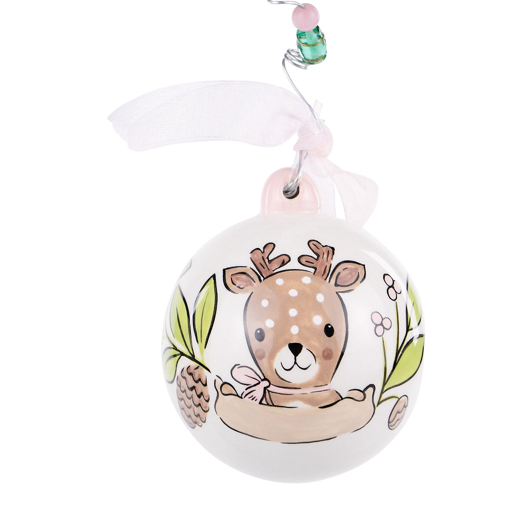 Glory Haus Baby Girl Deer 1st Christmas Ornament