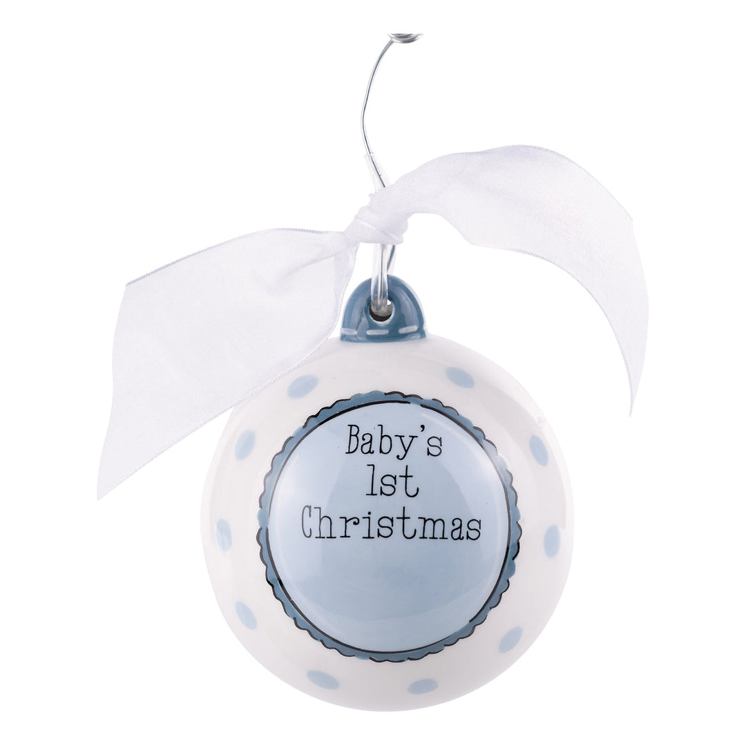 Glory Haus Baby's 1st Blue Rocking Horse Ornament