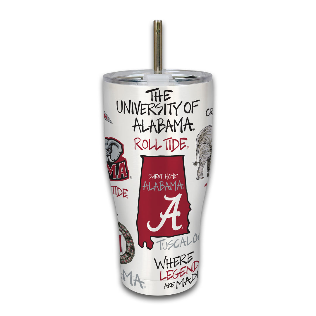 Magnolia Lane Icon Metal Tumbler - Alabama