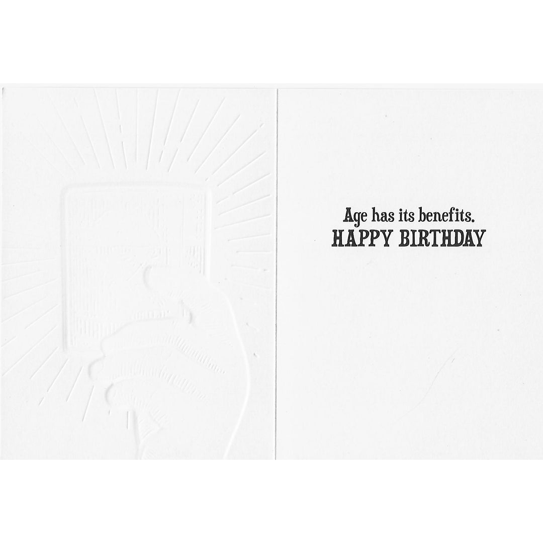 Avanti Press Holding Drink (Bourbon) in Hand Birthday Card