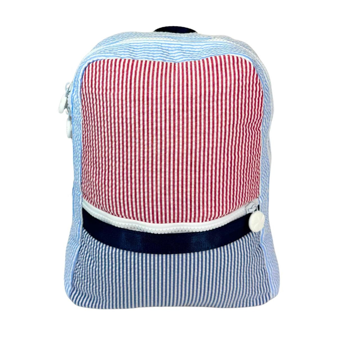 Mint Small Backpack - Yankee Doodle Seersucker