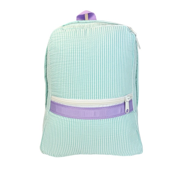 Mint Small Backpack - Mermaid Seersucker