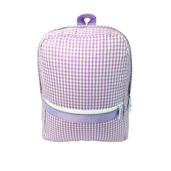 Mint Small Backpack - Lilac Gingham