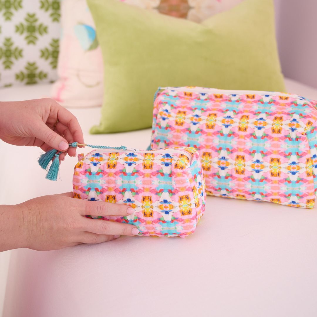 Laura Park Sumner Pink Large Cosmetic Bag