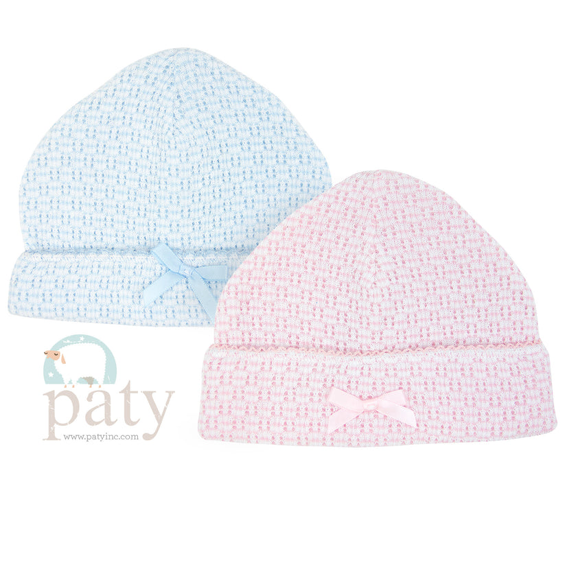 Paty Knit Saylor Beanie w/No Bow - Blue