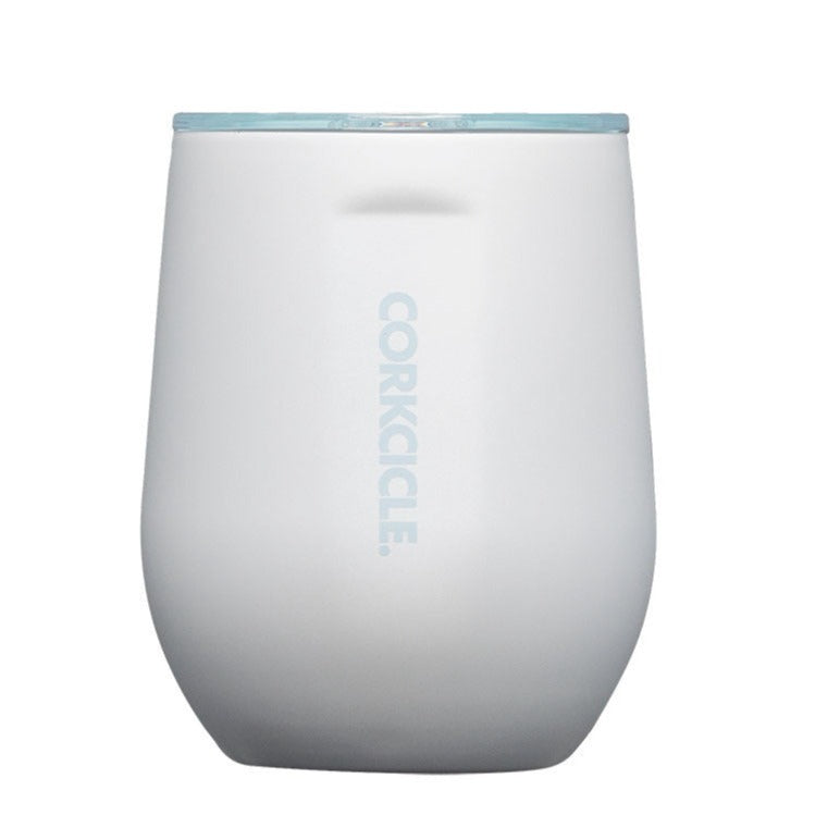 Corkcicle 12oz Stemless - White / Powder Blue