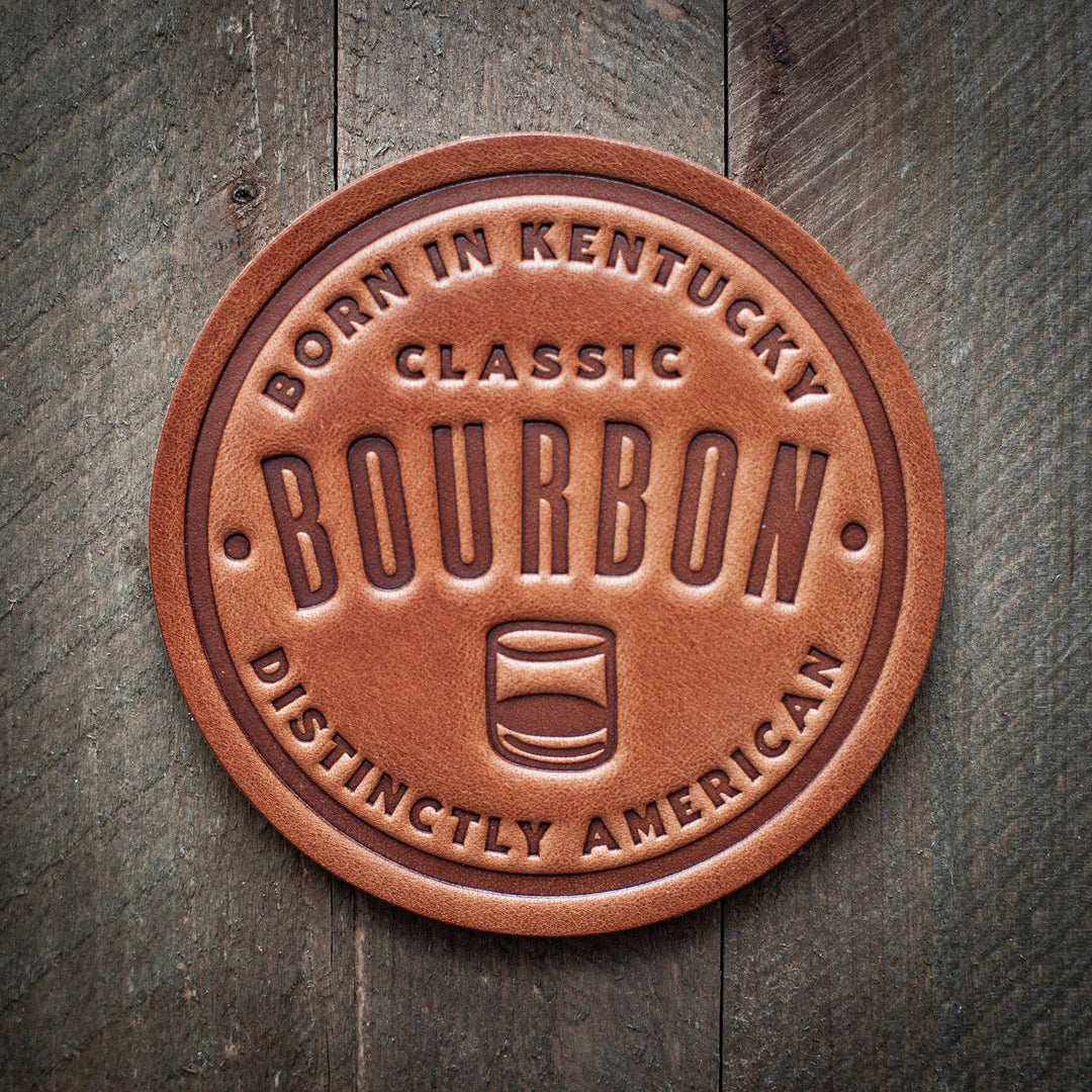 Sugarhouse Bourbon American Classic Leather Coaster