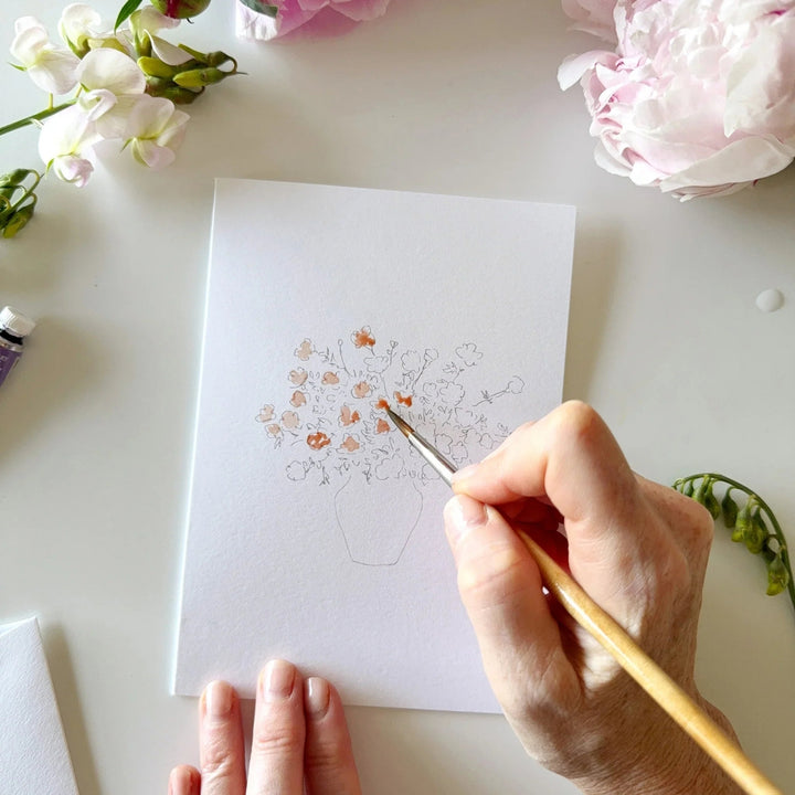 Emily Lex Watercolor Notecard Set - Bouquet