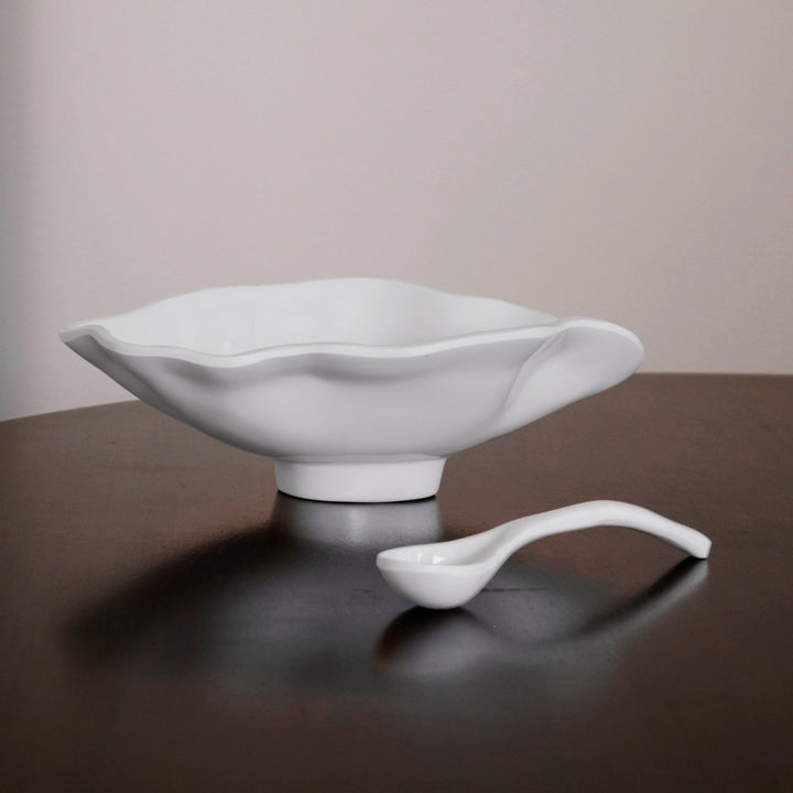 Beatriz Ball VIDA Havana Small Oval Bowl w/Spoon - White
