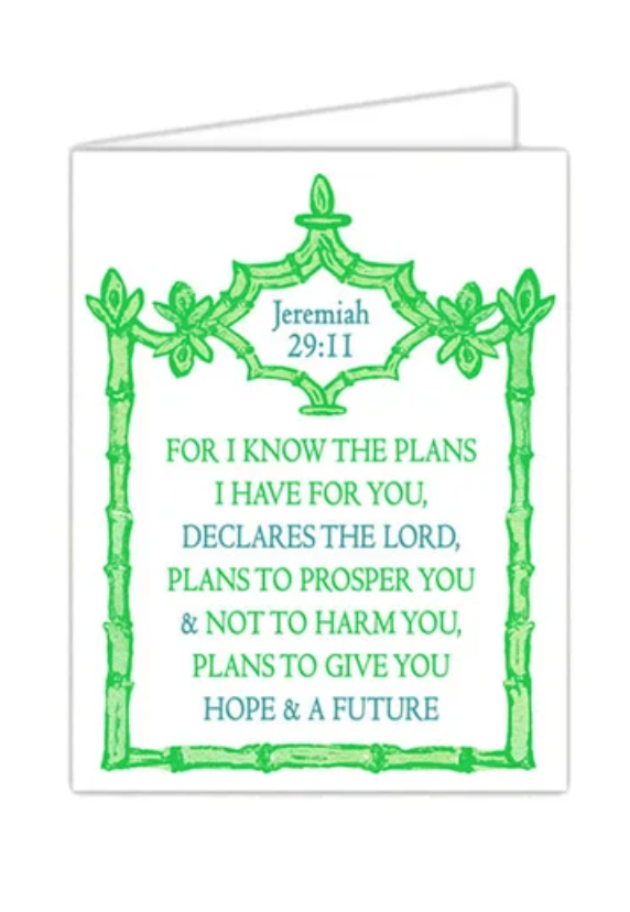 Standing on the Word Notecard - Bamboo Frame Jeremiah 29:11