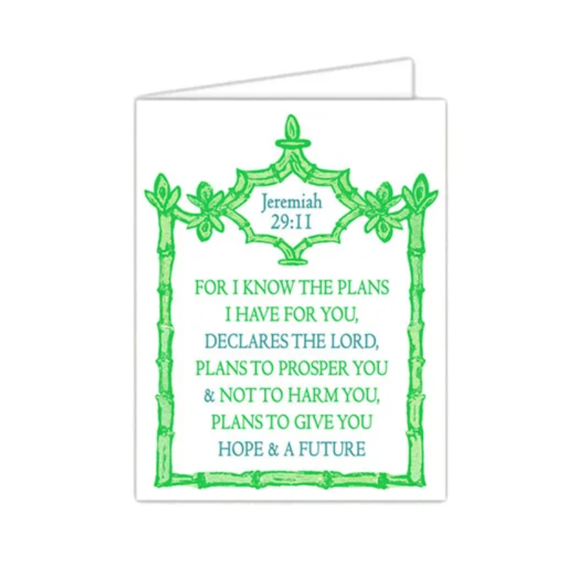 Standing on the Word Notecard - Bamboo Frame (Jeremiah 29:11)