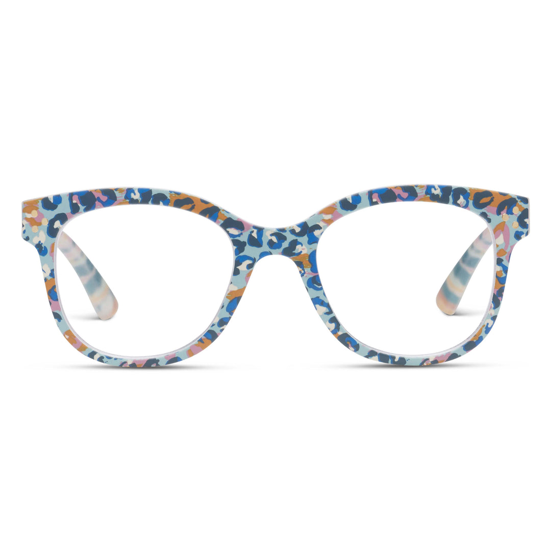 Peepers Oasis Glasses - Blue Leopard