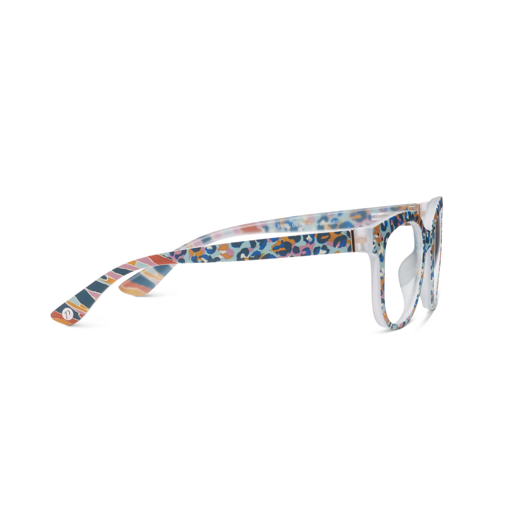 Peepers Oasis Glasses - Blue Leopard