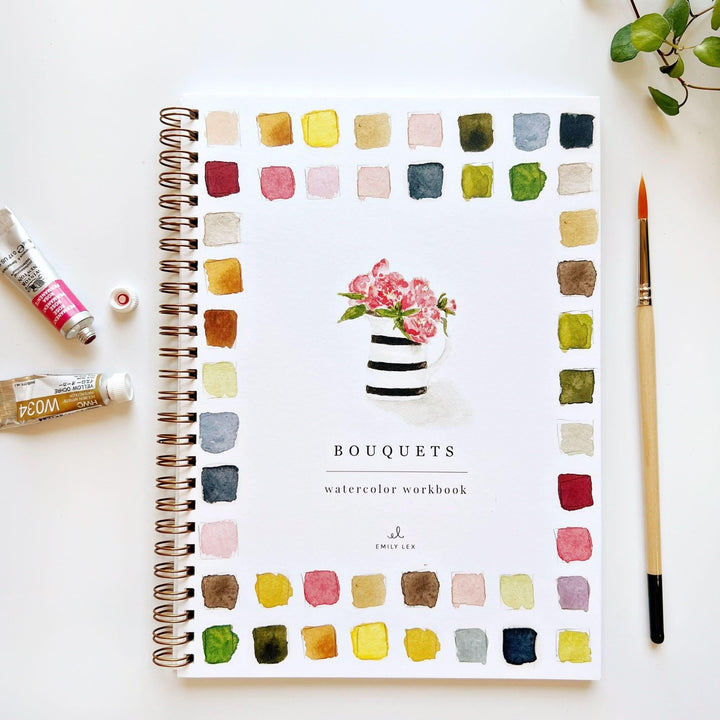 Emily Lex Watercolor Workbook - Bouquets